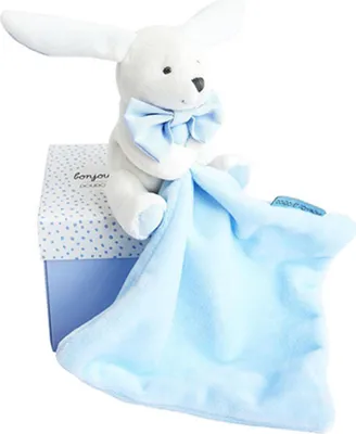 Immagine prodotto di Doudou Set regalo blu - coniglio con rospo 10 cm