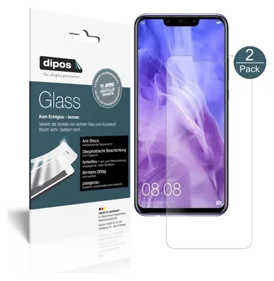 Produktbild von 2x Schutzfolie für Huawei Nova 3 matt - Anti-Shock 9H Folie dipos Glass