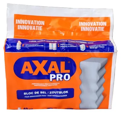 Produktbild von Axal Pro Block 4x2,5kg Regeneriersalz Salztabletten Wasserenthärtung Tablettensalz