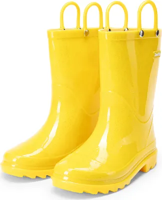 Produktbild von DREAM PAIRS Uni Kinder Gummistiefel Regenstiefel rutschfest wasserdicht leicht Jungen Mädchen tragbar,Farbe:GELB,Größe:36