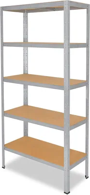 Productafbeelding van Metalen Legkast - Opbergkast Garage - Opslag Organiseren - Zonder Schroeven - 230x60x50 cm - Zinkgecoat