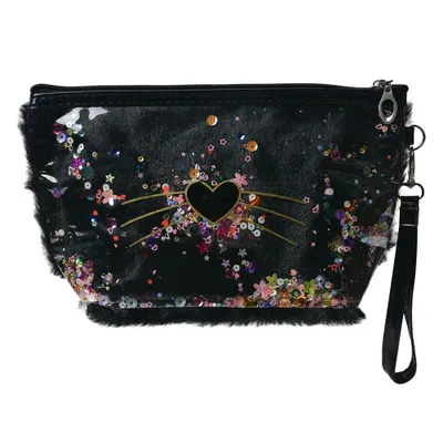 Obrázek produktu pro Juleeze Kosmetická taška Černá kočičí tvář 23 x 13 cm