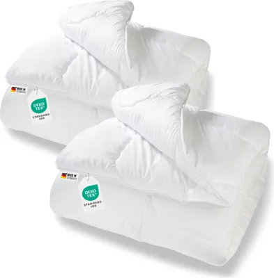 Produktbild von 2 Stk extra warme Winter Bettdecke Duo Steppbett Baumwollbezug 135x200