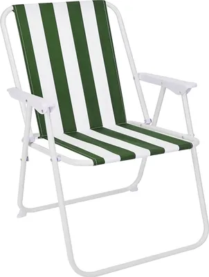 Produktbild von Campingstuhl Outdoor Klappstuhl Regiestuhl Grün/Weiß gestreift