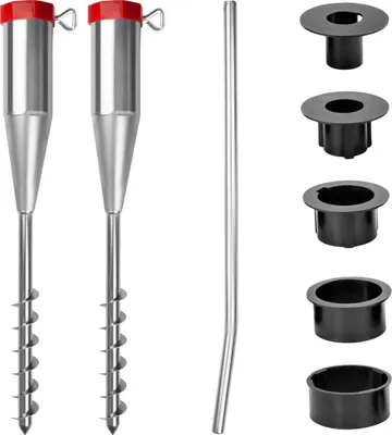 Produktbild von Metall Sonnenschirmständer Strand Ø25-55mm Schirmständer Sonnenschirm Bodenhülse für Wäschespinne