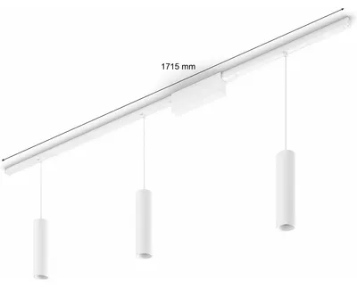 Zdjęcie produktu dla Philips Hue White and color ambiance Zestaw podstawowy prosty sufitowy Perifo (3 lampy wiszące), Inteligentne światło zawieszenia, Bluetooth/Zigbee, Biały, LED, Metal, Syntetyk, Niewymienialne źródło światła