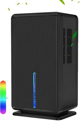 Immagine prodotto di Deumidificatore 2 in 1 ad alta capacità (3 L) con funzione di sbrinamento, per casa, cucina, camera da letto, bagno, roulotte, nero