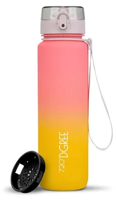 Produktbild von 720°DGREE Trinkflasche uberBottle Multicolour softTouch mit Sieb peach/yellow 1l