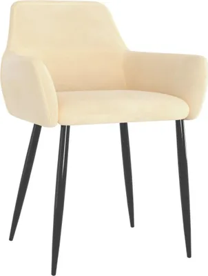 Produktbild von vidaXL Esszimmerstühle 2 Stk. Creme Samt