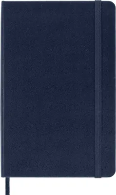 Immagine prodotto di Moleskine Classic Notebook, Taccuino a Righe, Copertina Rigida e Chiusura ad Elastico, Formato Medium 11,5 x 18 cm, Colore Blu Zaffiro, 208 Pagine