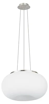 Immagine prodotto di Lampadario Contemporaneo Optica Acciaio Nichel Opaco Vetro 2 Luci E27