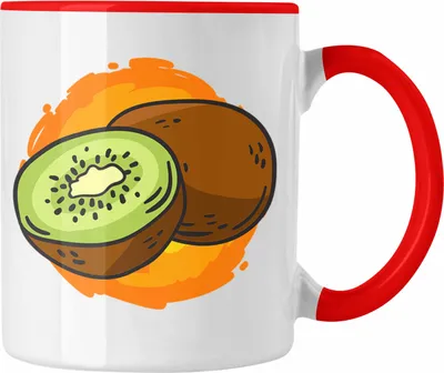 Produktbild von Trendation - Lustige Tasse mit Kiwi-Grafik Geschenk für Kiwi-Liebhaber (Rot)