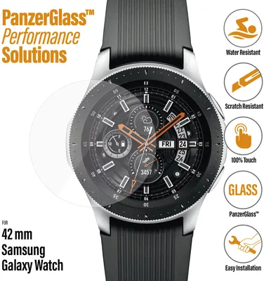 Obrázok produktu pre PanzerGlass 7202, Ochrana displeja, Smartwatch, Priehľadná, Samsung, Samsung - Galaxy Watch 42mm, Temperované sklo, Polyetyléntereftalát (PET)