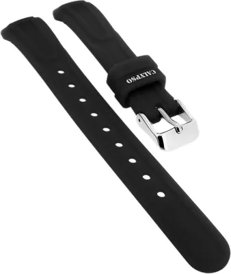 Produktbild von Calypso → Uhrenarmband aus Silikon schwarz Schließe silbern → K6070/6