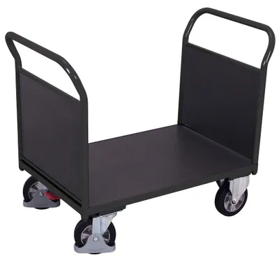 Produktbild von VARIOfit Doppel-Stirnwandwagen mit Siebdruckplatte 1000kg Tragkraft 995x700mm Anthrazitgrau RAL 7016
