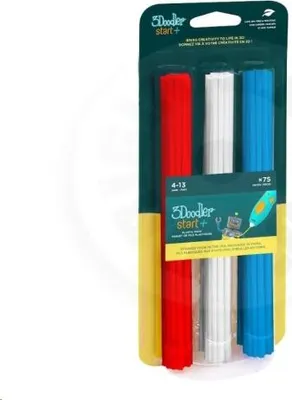 Produktbild von 3Doodler Start 3DS-ECO-MIX1-75 3D-Druckmaterial Kompostierbarer Kunststoff Blau  Rot  Weiß 1 g