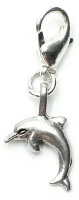Produktbild von Delphin Charm Zipper Pull Anhänger Miniblings Delfin Tümmler Tauchen silber