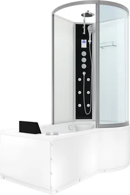 Produktbild von Kombination Whirlpool Dusche K50-L03-WP-EC Duschkabine Wanne 170x100