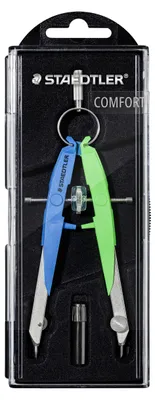 Produktbild von STAEDTLER Mars comfort 556 Präzisions-Geometriezirkel, neon edition blau/grün