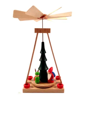 Produktbild von Miniatur Pyramide Weihnachtsmann HxBxT 14x10x10cm NEU