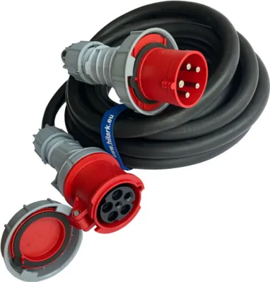Produktbild von CEE-Adapterleitung, Starkstrom-Adapter Stecker 125A auf Kupplung 63A 3m