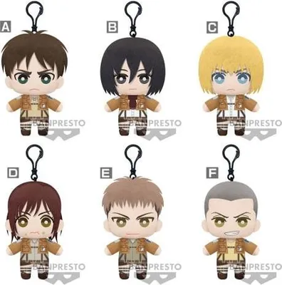 Produktbild von Banpresto – Attack on Titan – Tomonui-Plüschtier – 9er-Sortiment, Plüschtiere, 15 cm