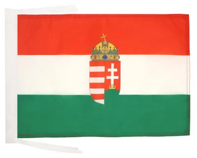 Ungarn Wappen Flagge 45x30 cm mit Kordeln