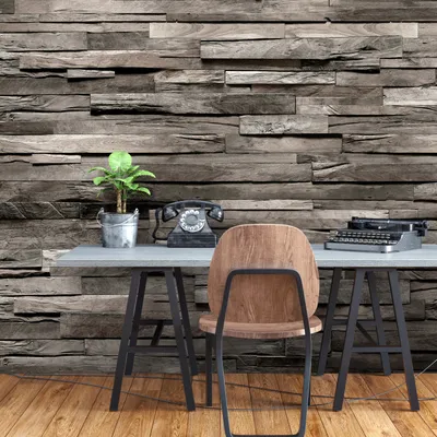 Produktbild von Fototapete selbstklebend Holzoptik 343x256 cm Tapete Wandtapete Wandbilder Klebefolie Dekofolie Tapetenfolie Wand Dekoration Wohnzimmer - Bretter f-C-0422-a-d