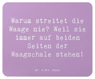 Produktbild von Mr. & Mrs. Panda Mauspad Spruch Waage Harmonie - Lavendeltraum - Geschenk, Horoskop, Geschenke Sternzeichen, Mousepad, laptop, Harmoniebedürfnis, computer, Diplomatie