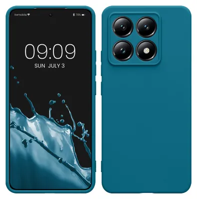 Produktbild von kwmobile Handyhülle für Xiaomi 14T Hülle - weiches Handy Silikon Case - Schutzhülle Cover - Karibikblau