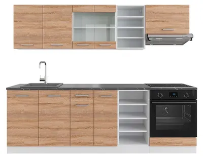 Immagine prodotto di Cucina componibile Vicco R-Line Sonoma/Bianco 240 cm , PL Antracite, Model 42736