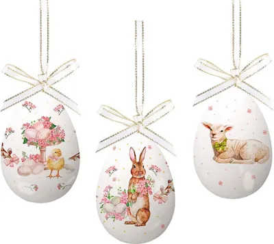 Produktbild von 3er-Set Deko-Ostereier »Frohe Ostern«