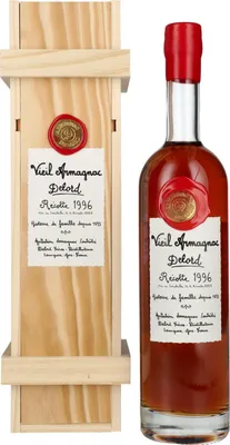 Produktbild von Vieil Armagnac Delord Vintage Récolte 1996 40% Vol. 0,7l in Holzkiste