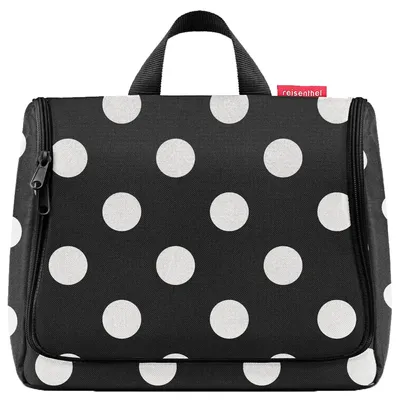 Produktbild von reisenthel Kulturbeutel Toiletbag Dots White schwarz