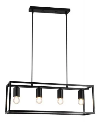 Produktbild von GTV - Pendelleuchte Deckenleuchte DIU4 ,3635, AC220-240V,50/60Hz,4*E27, IP20,60CMX18CMX20CM,vierfach,schwarz