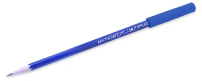 Productafbeelding van ARK Therapeutische, bijtbestendige potloodbeschermer, donkerblauw, standaard. Een gladde, kleurrijke potloodbeschermer die je kunt gebruiken om op te kauwen tijdens school of huiswerk.