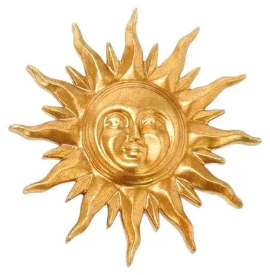 Wanddekoration Sonne Gold 6,7x6,7 cm