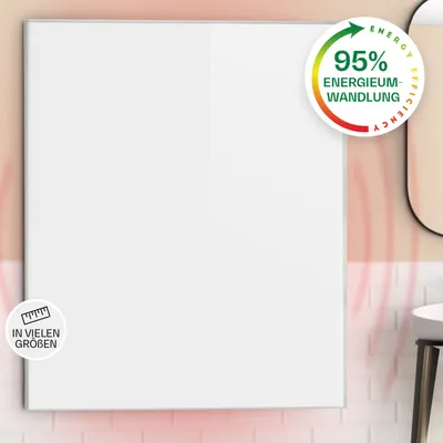 Image de Klarstein Radiateur Infrarouge Mural, Chauffage Infrarouge 1200W, Panneau Chauffant Infrarouge Puissant, Radiateur Electrique Extra Plat, Salle de Bain, Sans CO2, Faible Consommation d'Energie