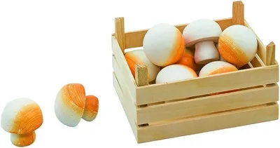 Produktbild von Goki 51674 - Kaufläden und Zubehör - Champignons, Gemüsekiste