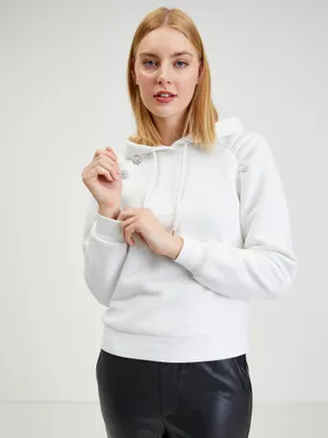 Obrázok produktu pre Biela dámska mikina s kapucňou M