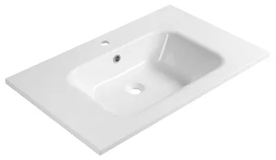 Productafbeelding van ARECA wastafel, "Gussmarmor", 81x51,5 cm, wit