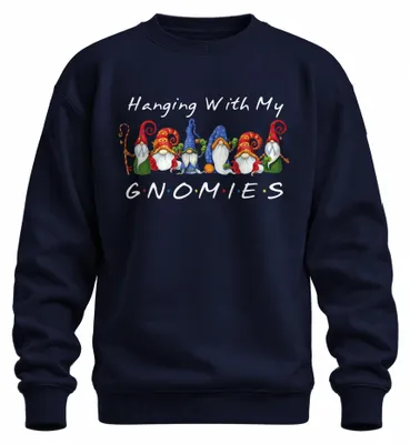 Productafbeelding van "Samen met mijn kabouters" - Kerstkabouters, grappig, uni sweatshirt, marineblauw, maat M