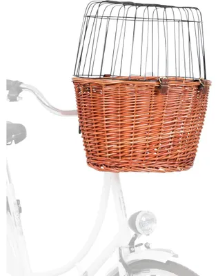Produktbild von TRIXIE Hundefahrradkorb aus Weide zum Einhängen am Lenker, natur - natur - 44 × 48 × 33 cm