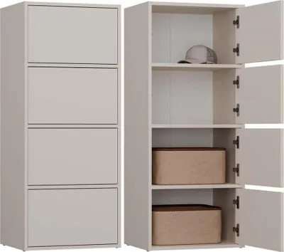 Zdjęcie produktu dla BDW, komoda z 4 drzwiami, ALMA, system Tip-ON, 50×119×40cm, kaszmir