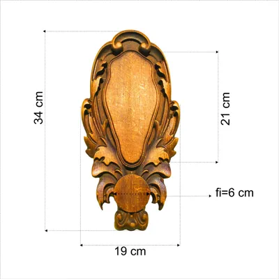 Produktbild von Ein Brett für eine Trophäe in Form eines Hirsches, Rehs, Bocks oder Damhirsches. . rustic K6-21M-R
