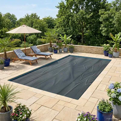 Productafbeelding van Maison Exclusive - Zonne-energie zwembadafdekking, hoogwaardig, 500 x 300 cm, 200 μm, vierkant