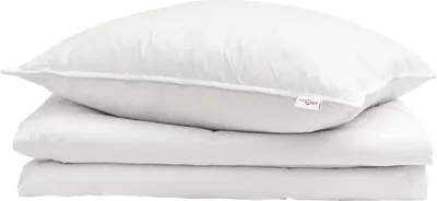 Image de Couverture d'été vidaXL avec 2 coussins, blanche, en duvet