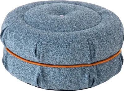 Obrázek produktu pro Kulatý polštář na pohovku, podnožka Ottoman sedací vak, modrá 80 cm