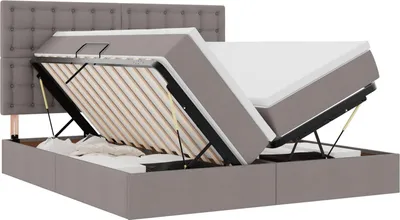 Zdjęcie produktu dla Łóżko z miejscem do przechowywania Ciemnoszary 200 x 200 cm