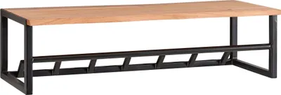 Immagine prodotto di Appendino di design in legno massiccio di acacia / metallo 80x22x33 cm | Wohnling